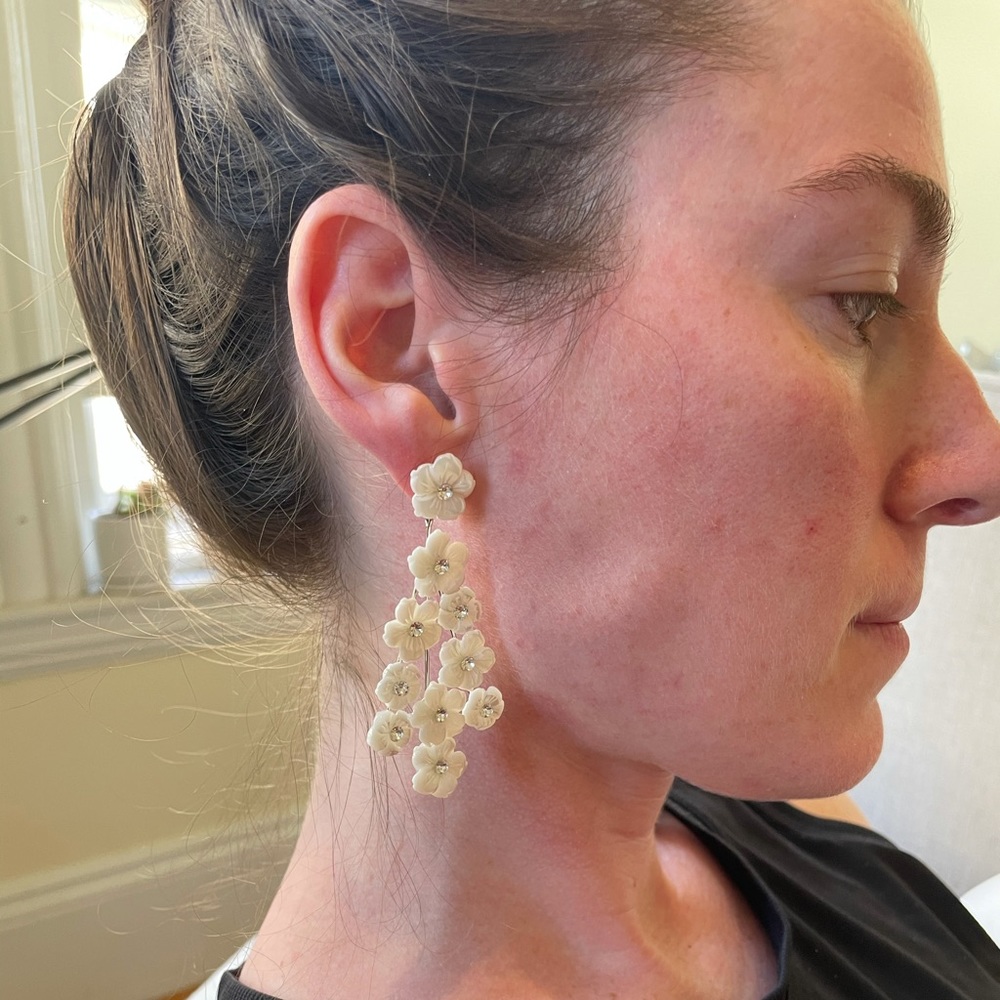NEW Jennifer Behr Floral Statement Earrings - Picture 9 of 10